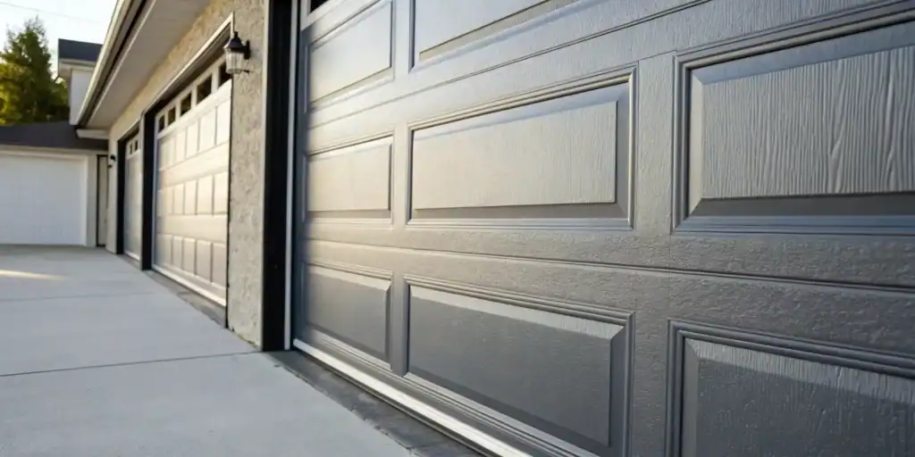 Garage door with new top and side seals.