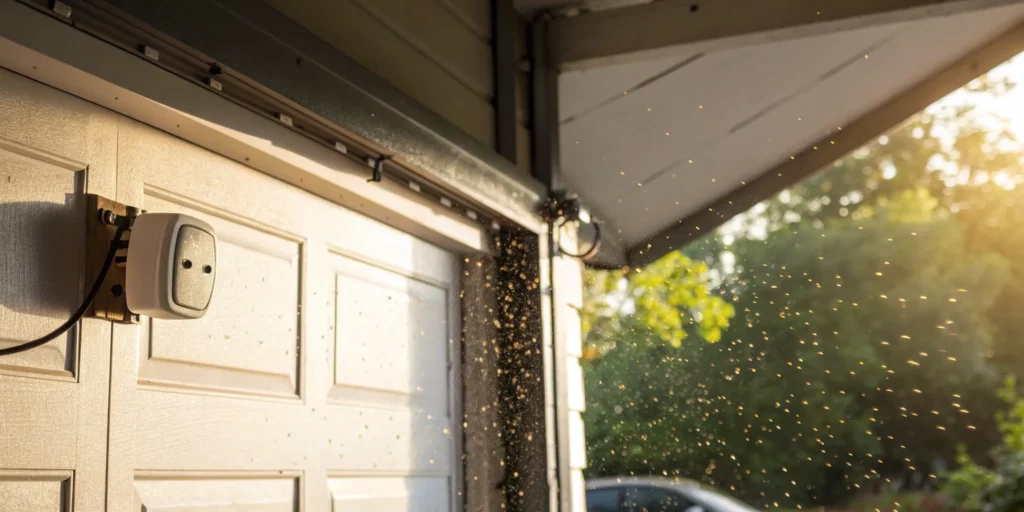 A garage door sensor causing the door not to close after being cleaned.